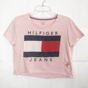 Hilfiger Jeans I 100% Cotton Distressed Crop Top